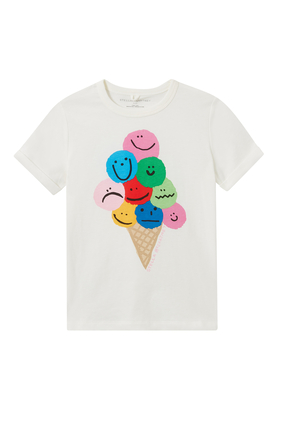 Falling Ice Cream Print T-shirt